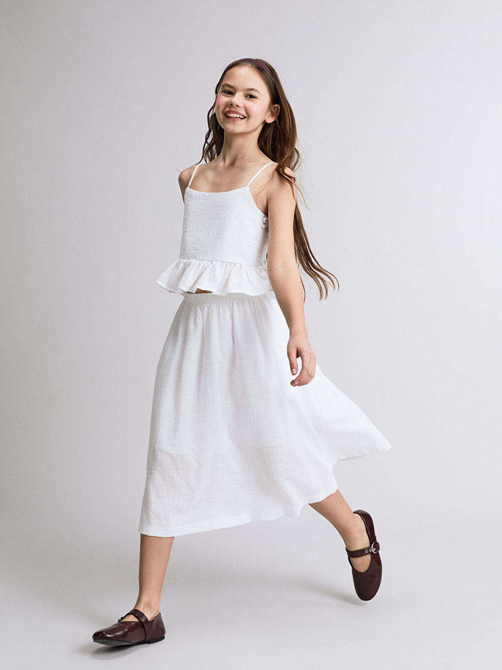 LCW Kids Girl WHITE Blouse -S5RH79Z4-Q6K