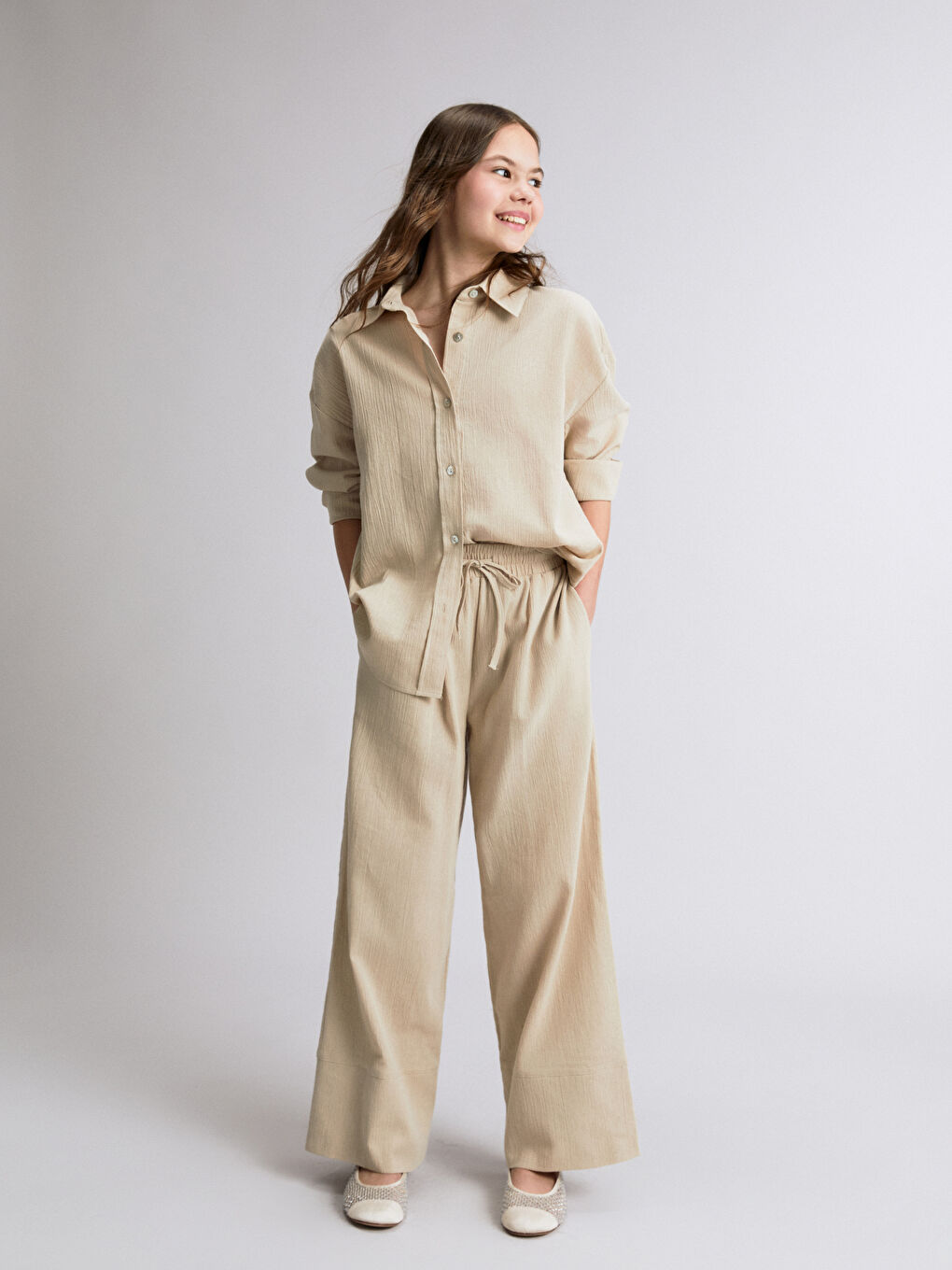 Long Sleeve Girls' Shirt -S5RH81Z4-8UX