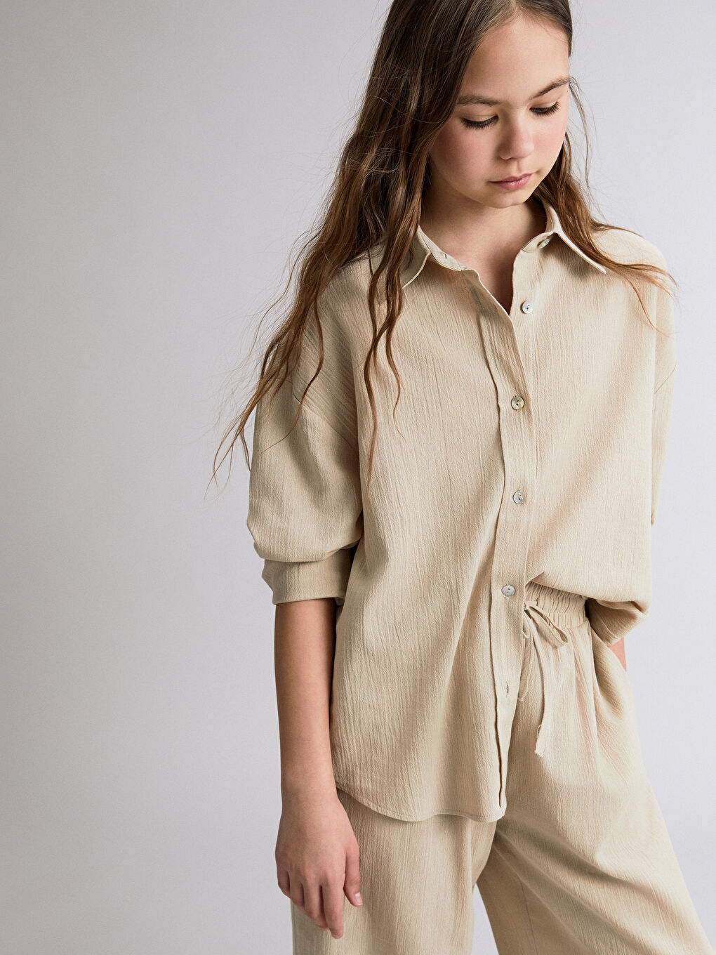 Long Sleeve Girls' Shirt -S5RH81Z4-8UX