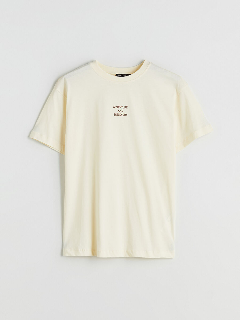 LCW Comfort Crew Neck Embroidered Women's T-Shirt -S5RH94Z8-FDN