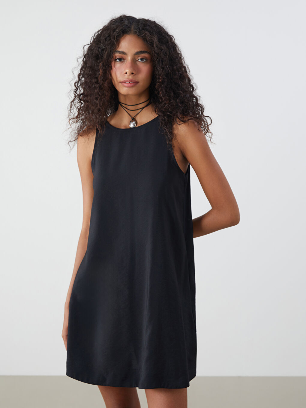 V-Neck Modal Blend Dress -S5RI04Z8-CVL