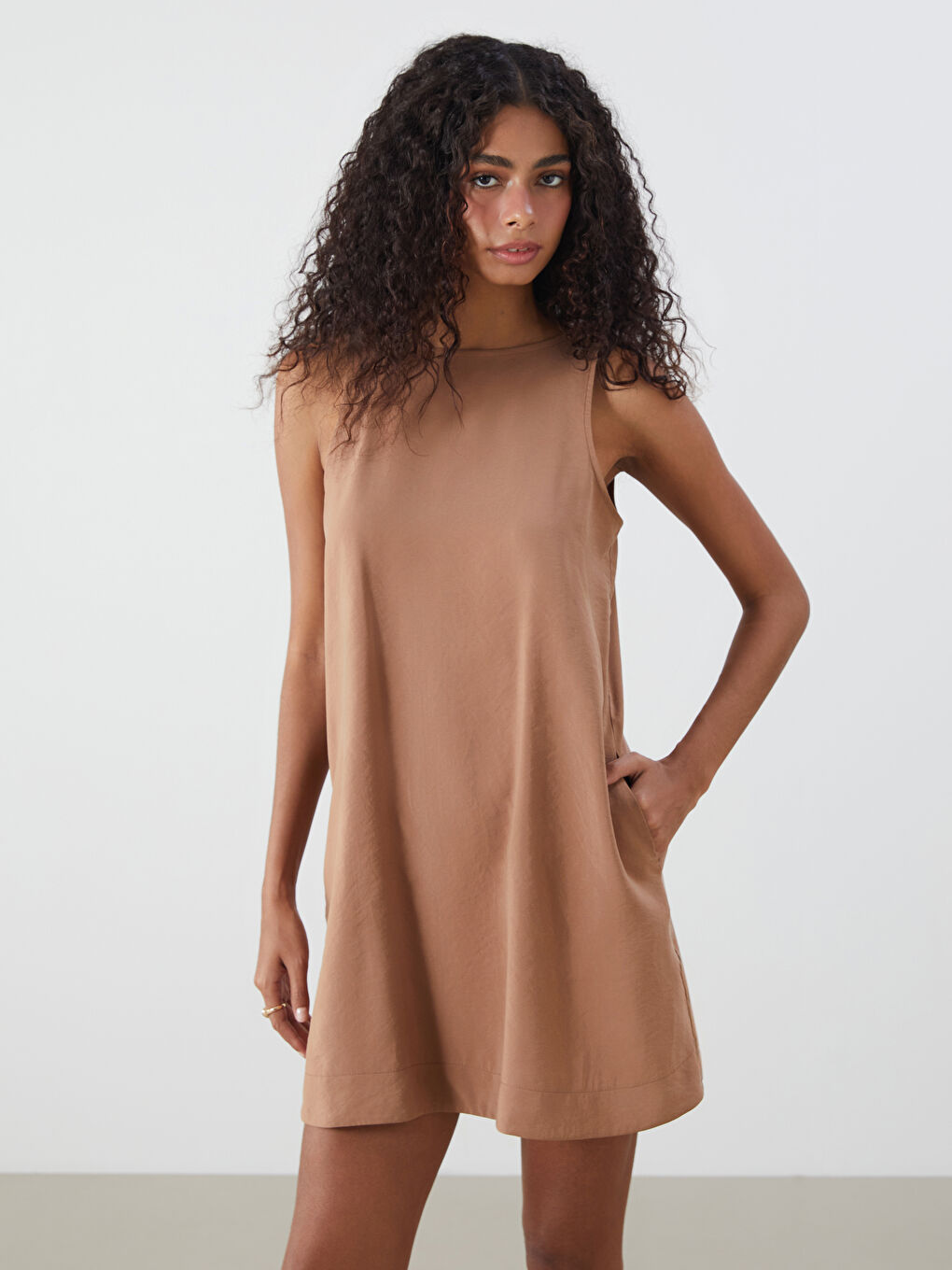 V-Neck Modal Blend Dress -S5RI04Z8-PS7