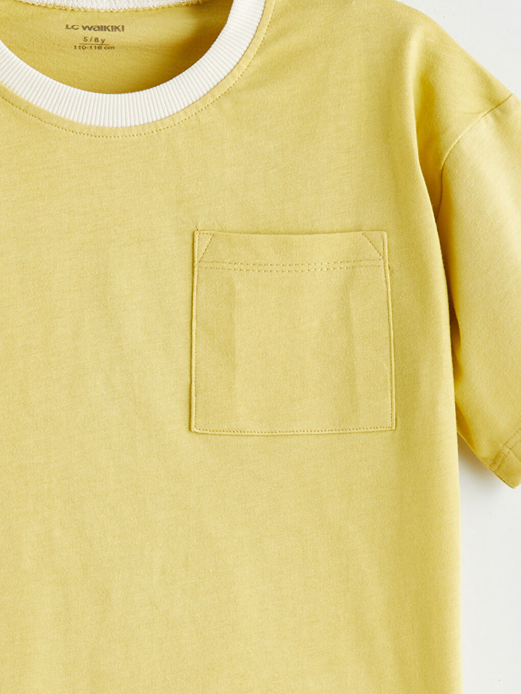 Yeşil Bisiklet Yaka Basic Erkek Çocuk Tişört-1