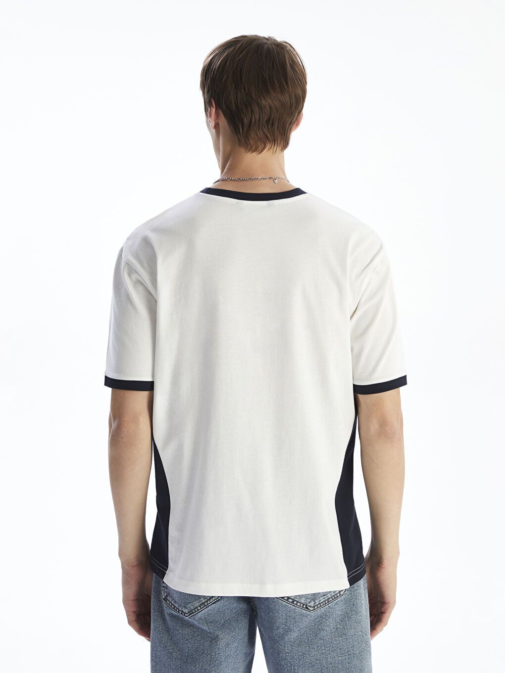 Crew Neck Milano Printed Jersey Men's T-Shirt -S5RI24Z8-R9J