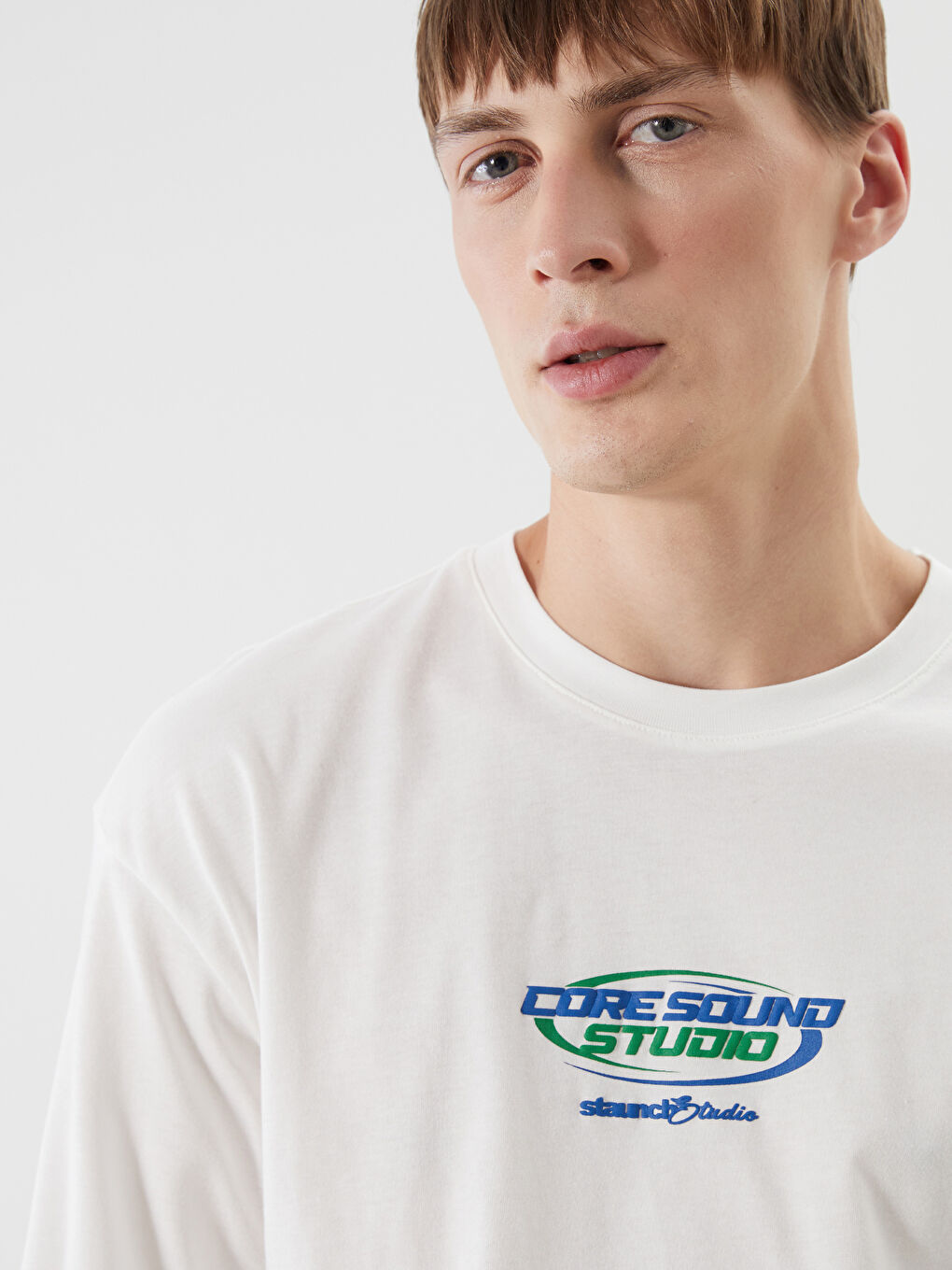 Crew Neck Short Sleeve Printed Combed Cotton Men's T-shirt-2