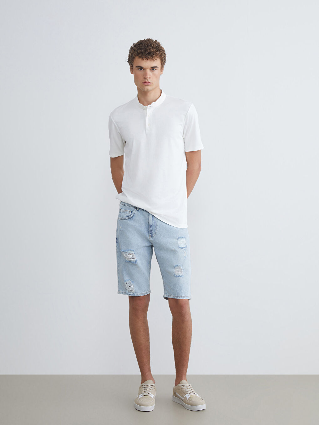 LCW Jeans شورت جينز رجالي بقصة عادية -S5RI32Z8-311