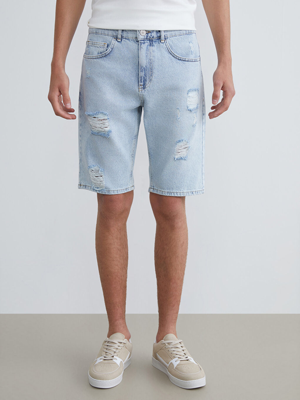 LCW Jeans شورت جينز رجالي بقصة عادية -S5RI32Z8-311