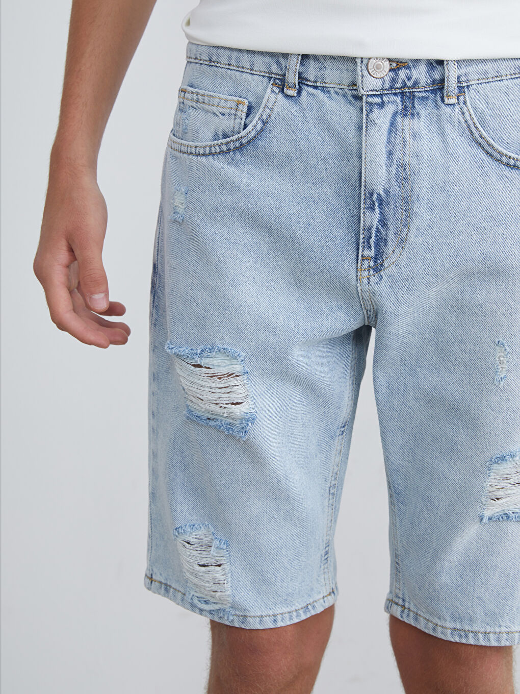 LCW Jeans شورت جينز رجالي بقصة عادية -S5RI32Z8-311