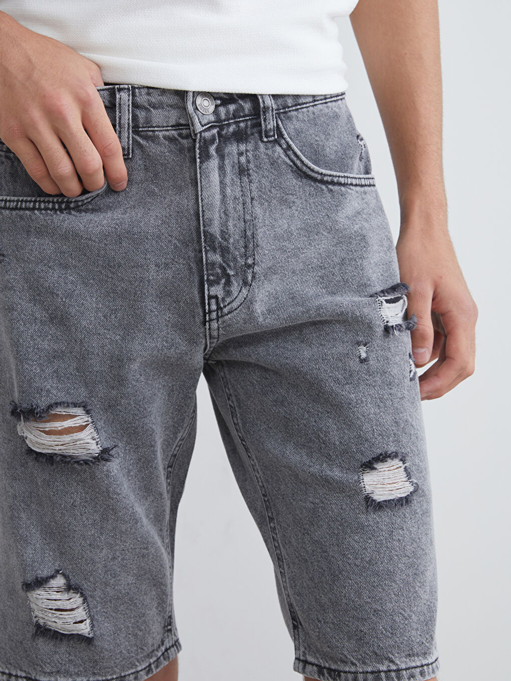 LCW Jeans Standart Kalıp Erkek Jean Şort -S5RI33Z8-M0U