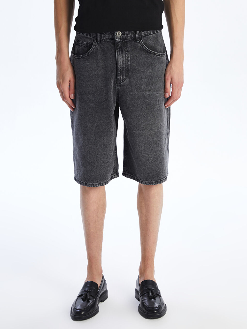 Relaxed Fit Men's Denim Shorts -S5RI34Z8-M0U