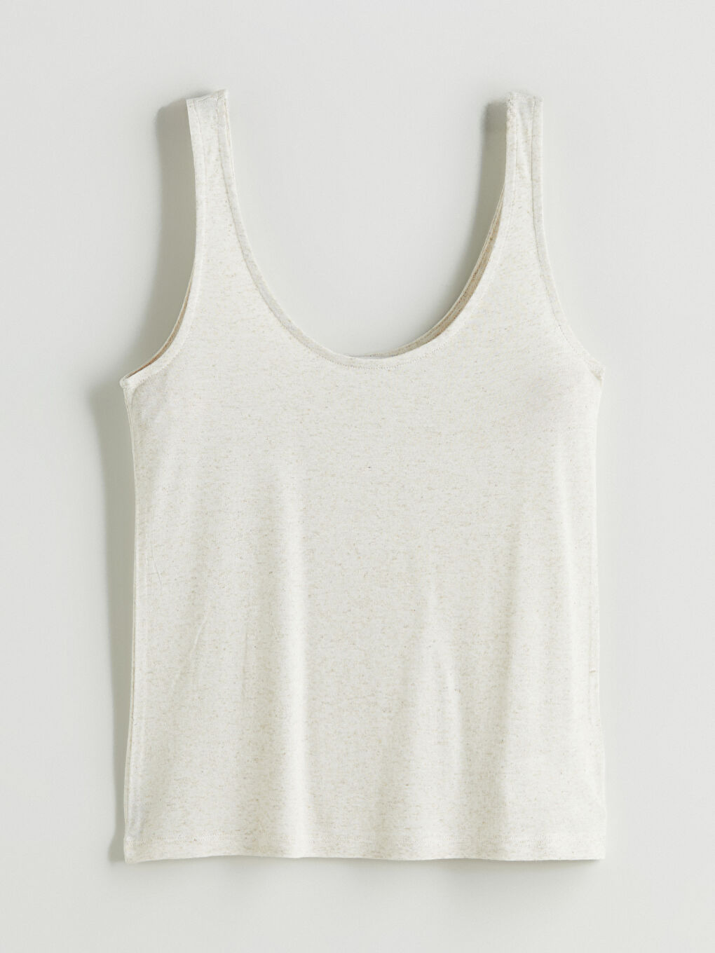 Woman ECRU Tank Top -S5RI39Z8-FDL