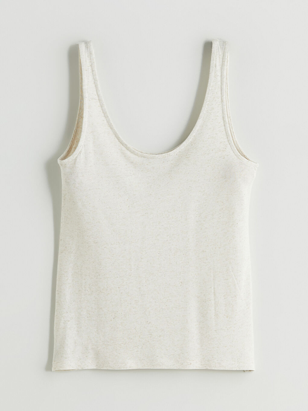 Woman ECRU Tank Top -S5RI39Z8-FDL