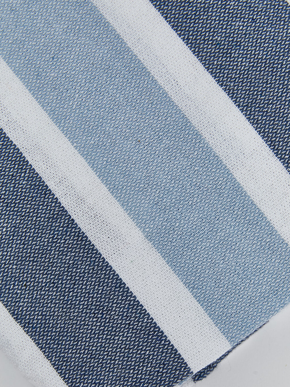 Mavi Çizgi Desenli Erkek Peştamal Havlu-3