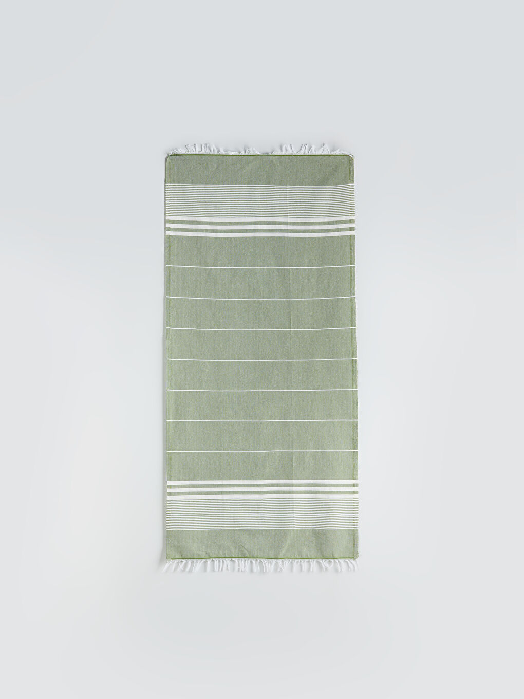 Yeşil Çizgi Desenli Erkek Peştamal Havlu-1
