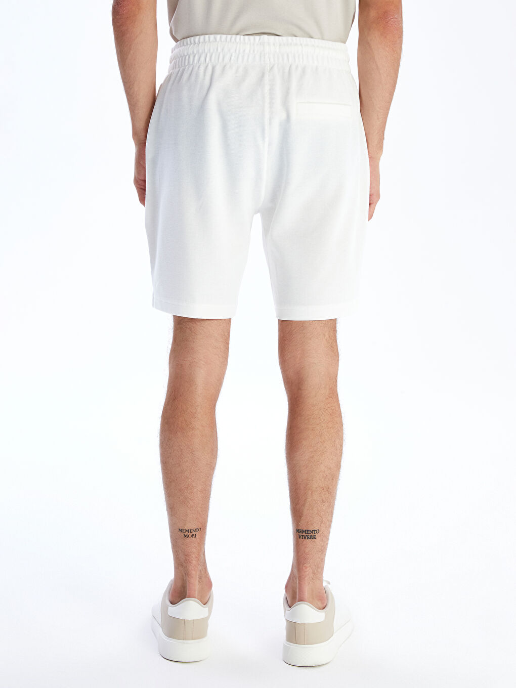Ekru Standart Kalıp Erkek Şort-3