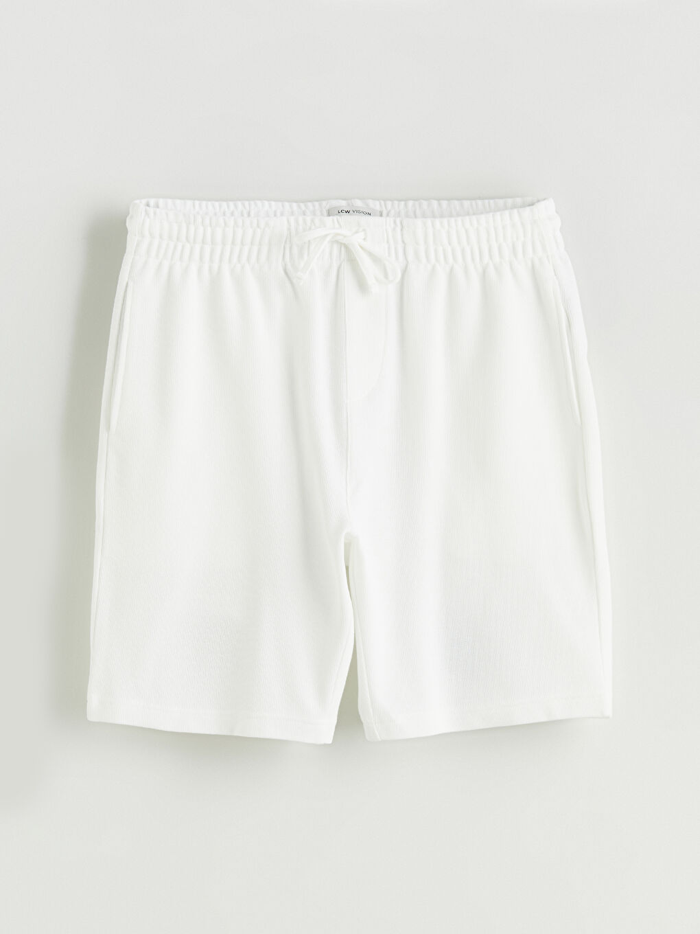 Ekru Standart Kalıp Erkek Şort-4