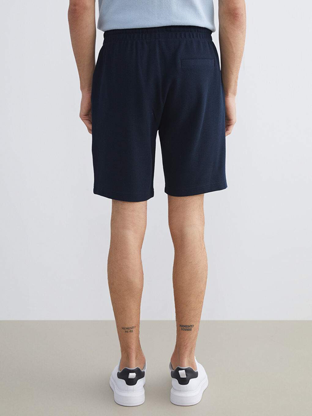 Lacivert Standart Kalıp Erkek Şort-3