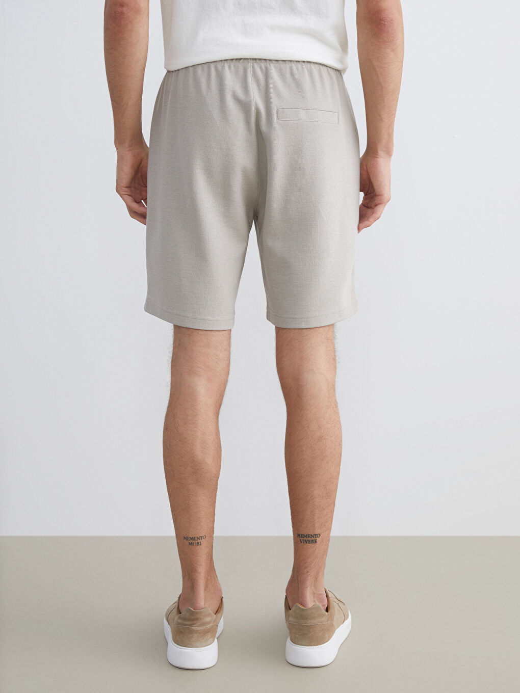 Gri Standart Kalıp Erkek Şort-3