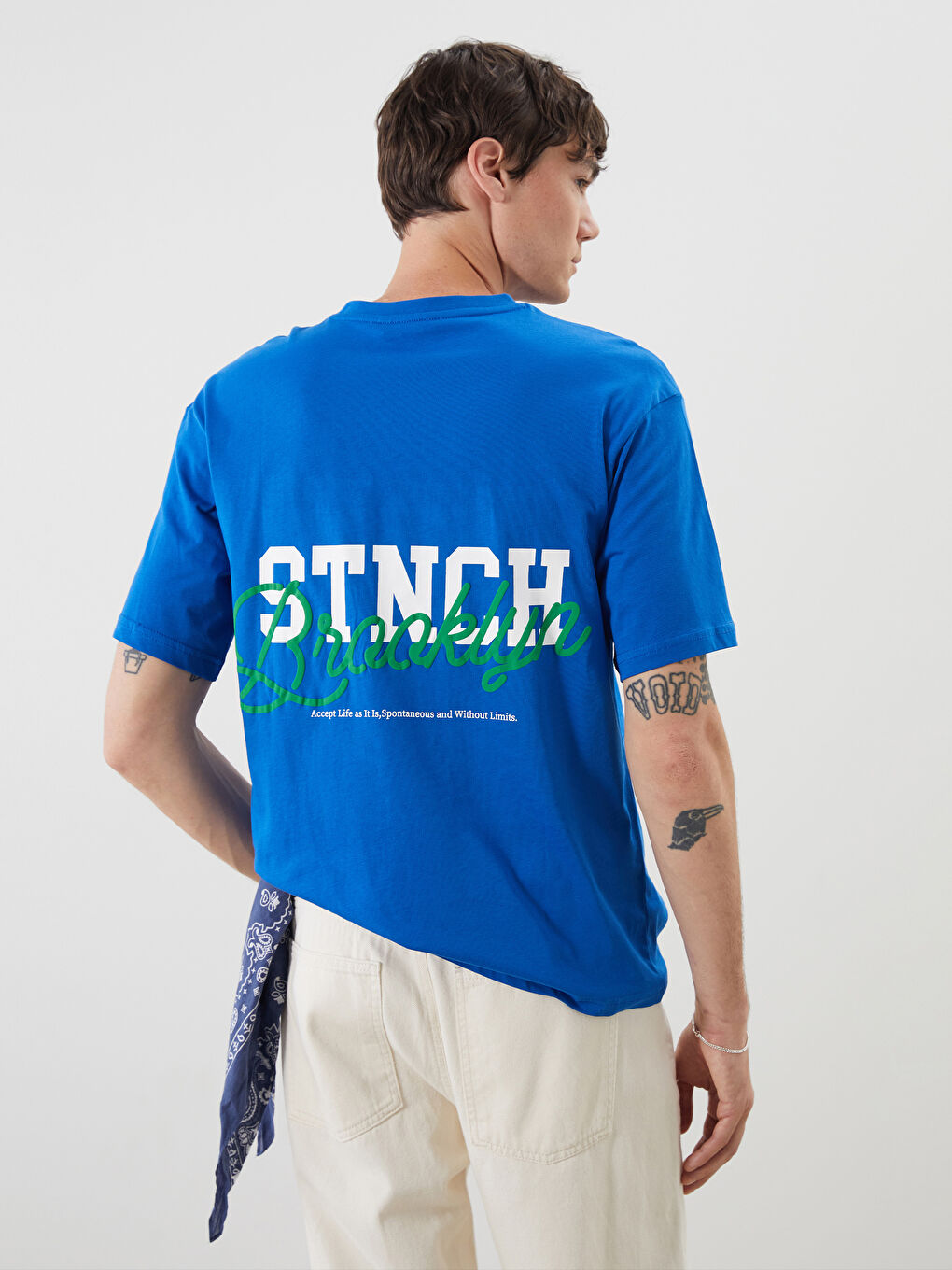 Crew Neck Printed Jersey Men's T-Shirt -S5RI46Z8-HMM