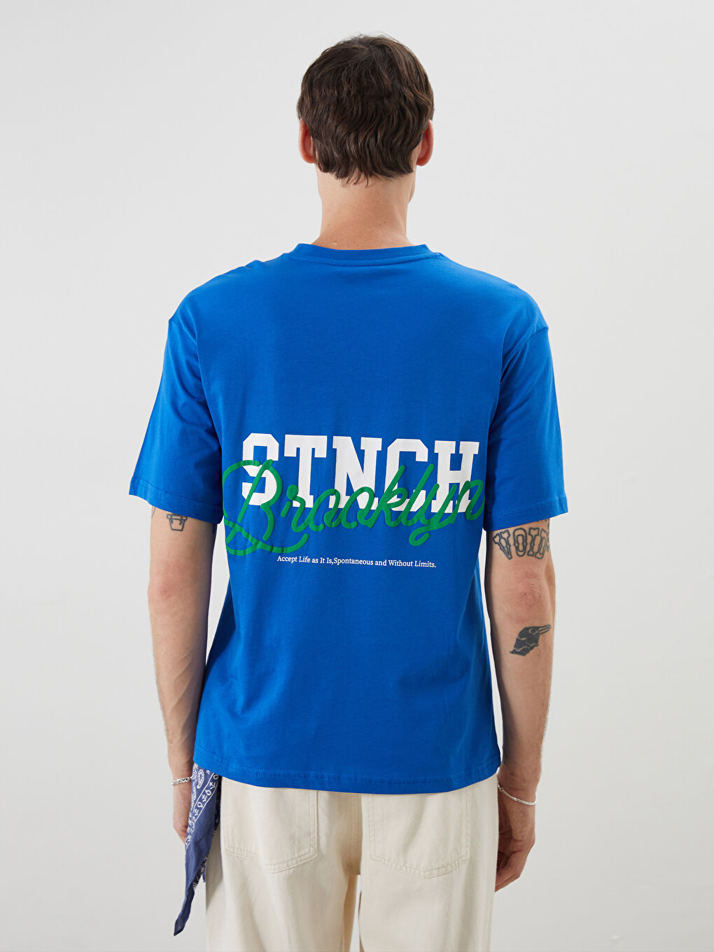 Crew Neck Printed Jersey Men's T-Shirt -S5RI46Z8-HMM