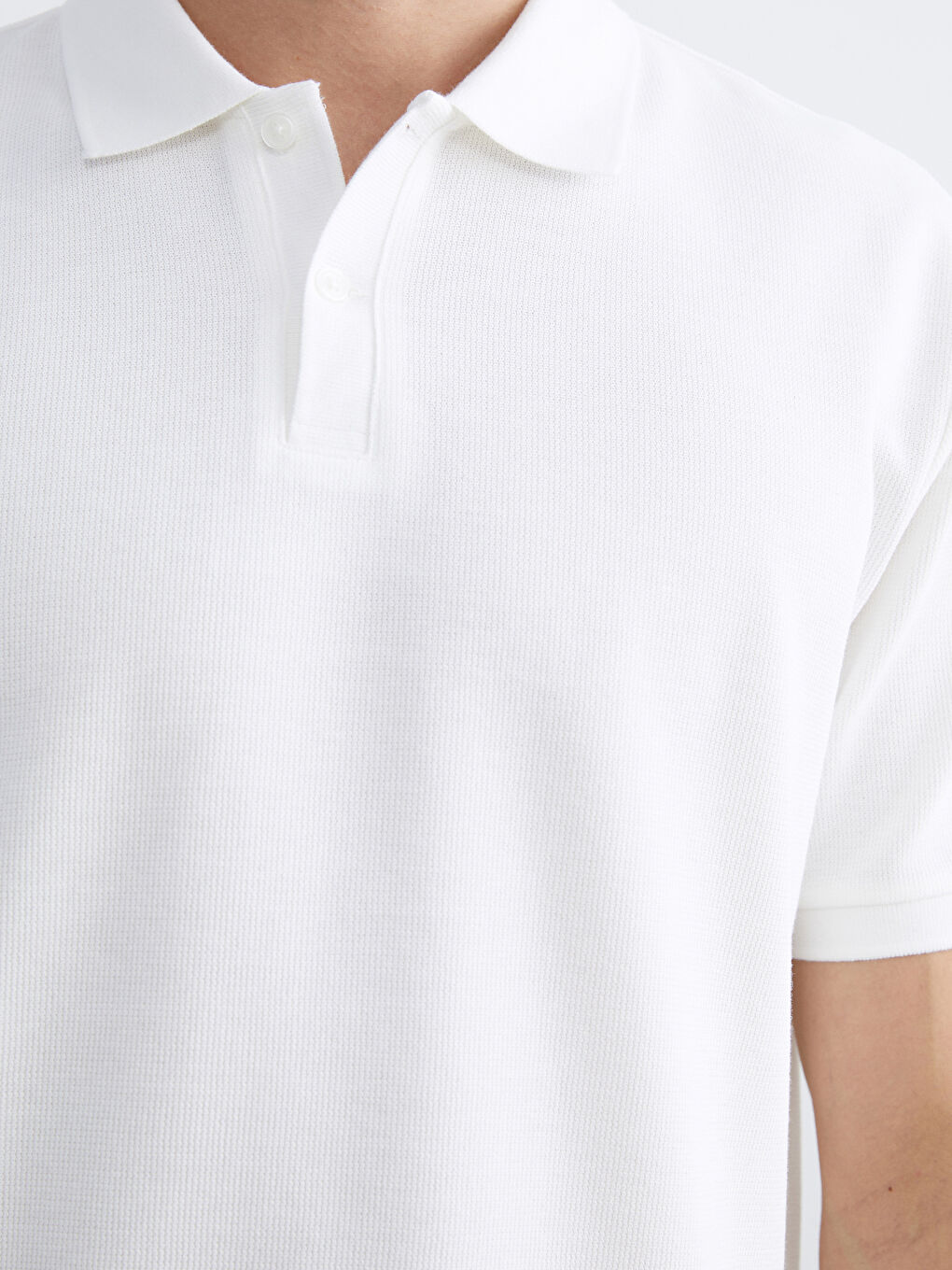 Ekru Polo Yaka Erkek Tişört-2
