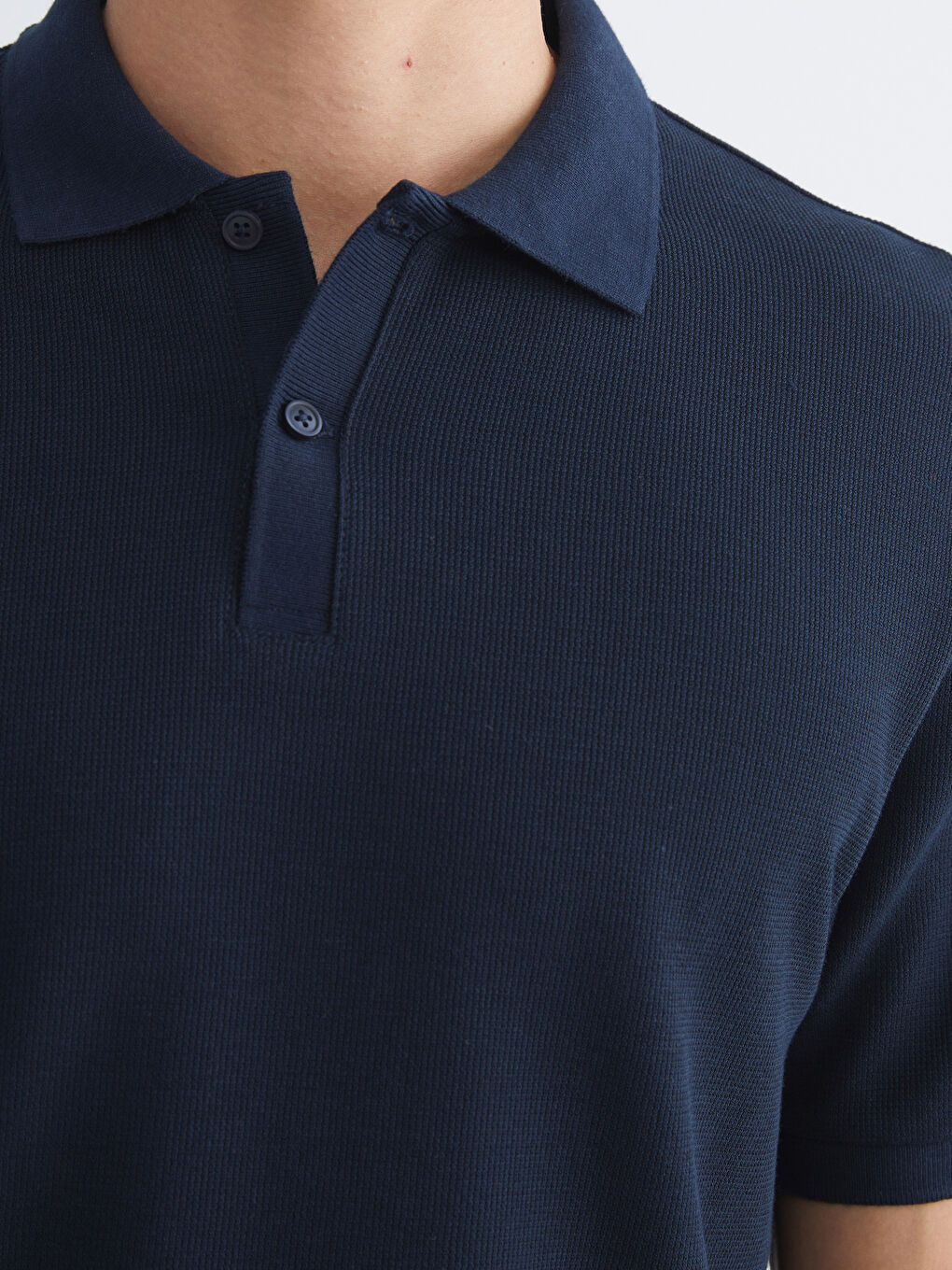 Lacivert Polo Yaka Erkek Tişört-2