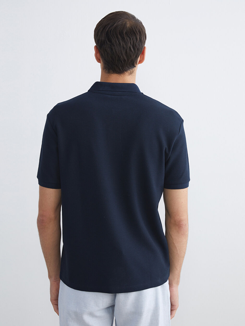 Lacivert Polo Yaka Erkek Tişört-3