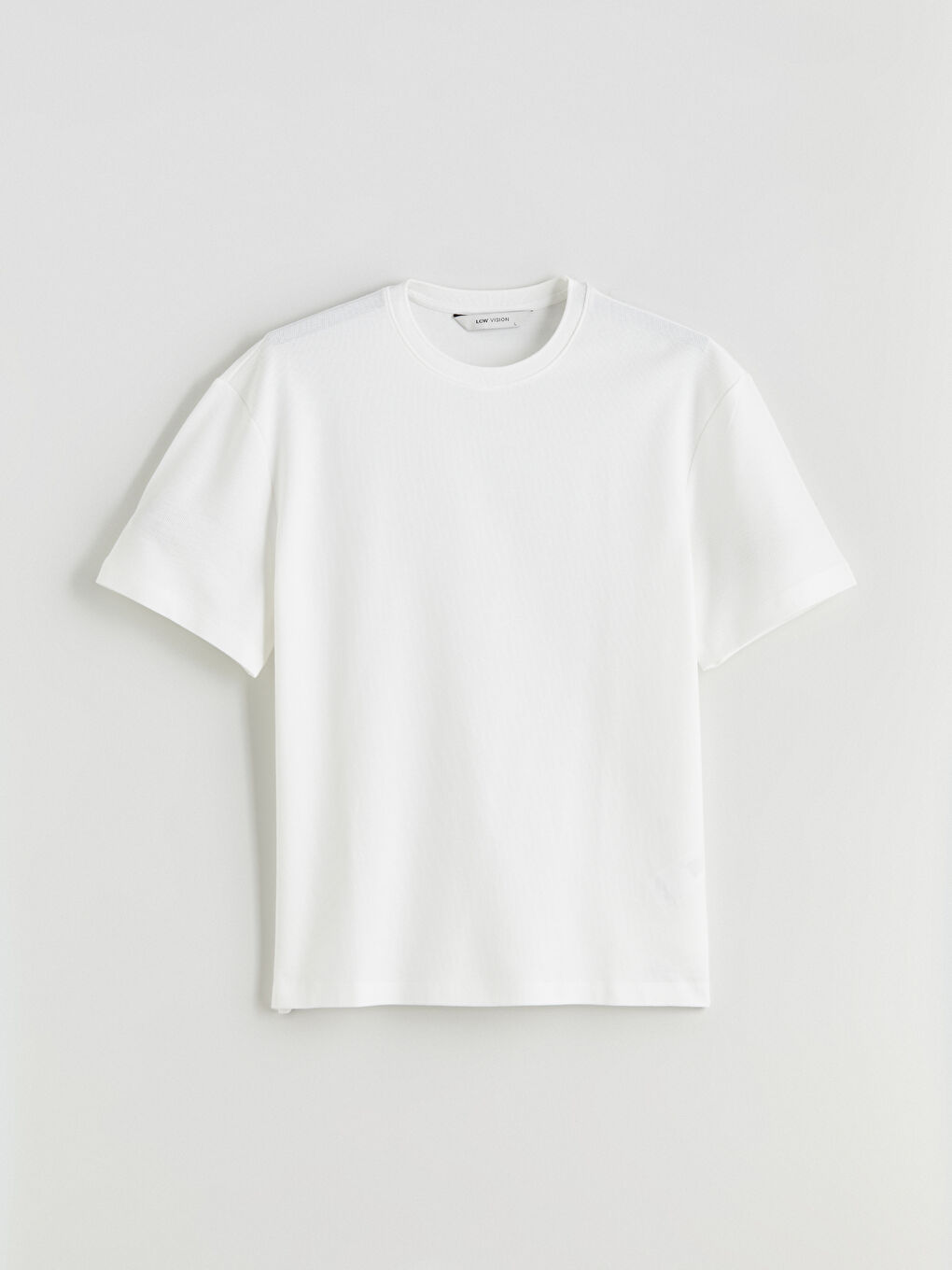 Ekru Bisiklet Yaka Erkek Tişört-4