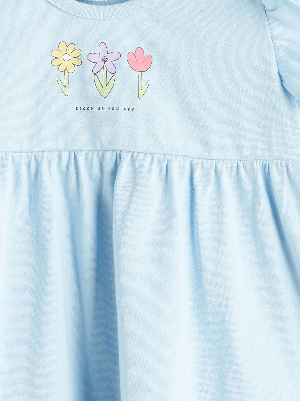 Crew Neck Floral Girls' Dress -S5RI60Z1-G9Q