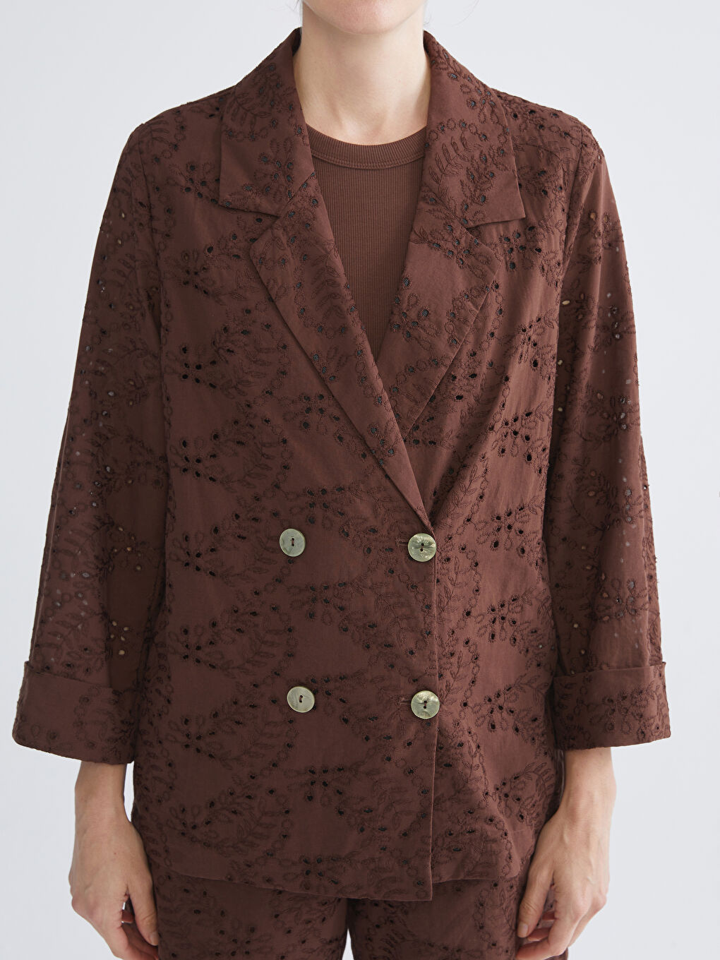 Ajurlu Kadın Blazer Ceket-2