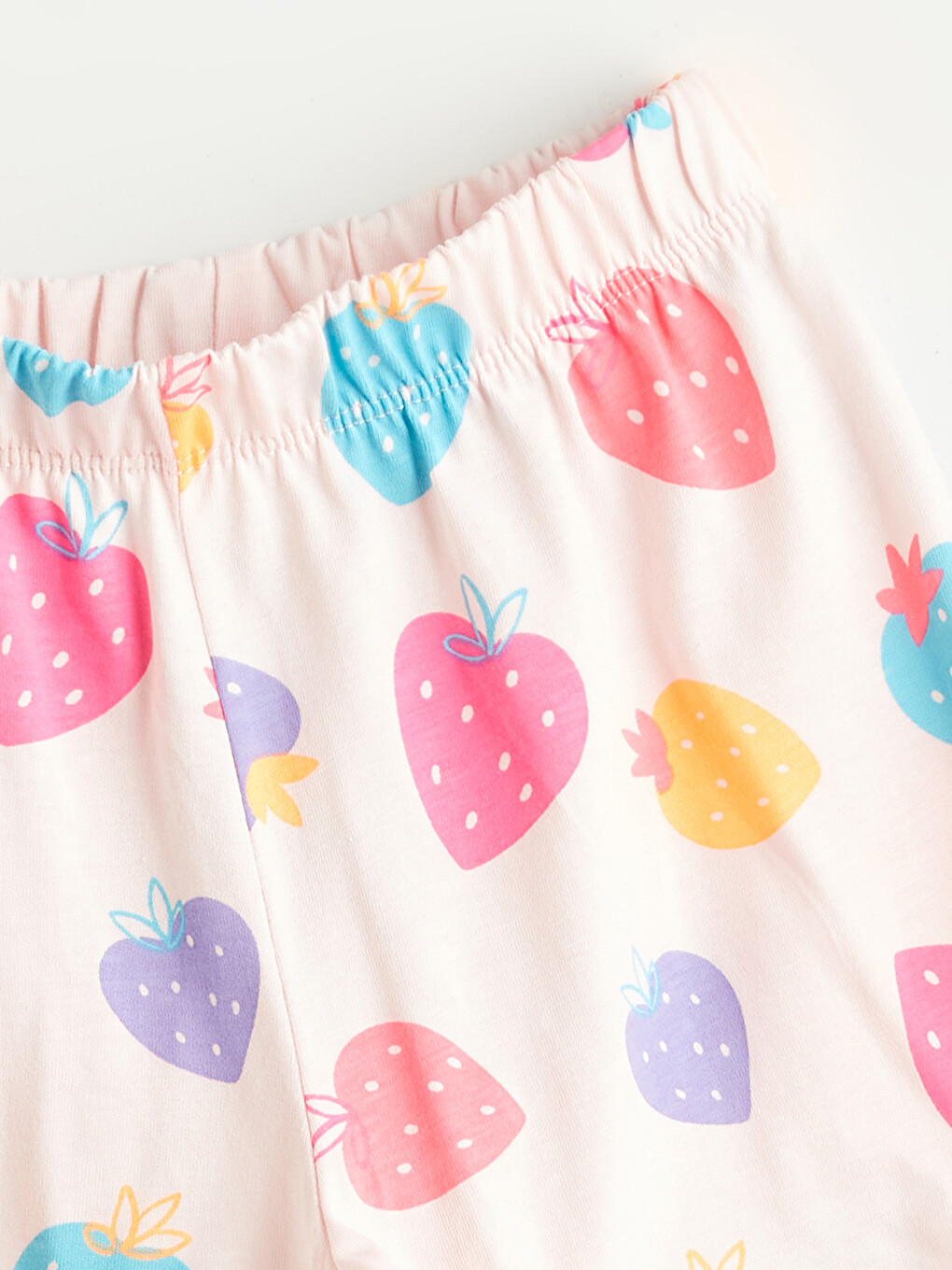 Pembe Beli Lastikli Kız Çocuk Şort-2