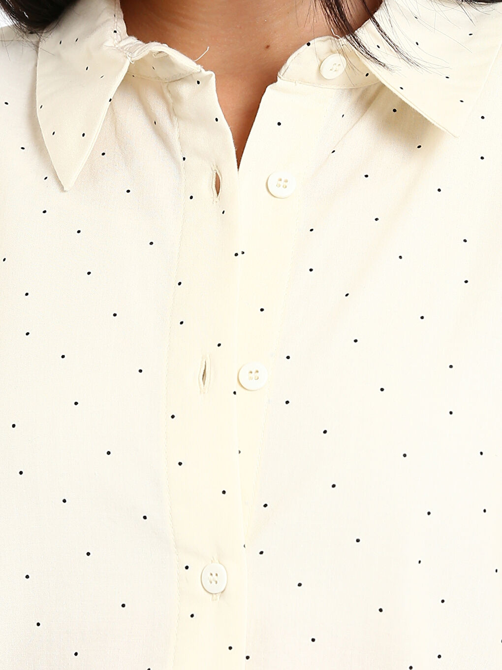 Polka Dot Oversize Women's Shirt-2