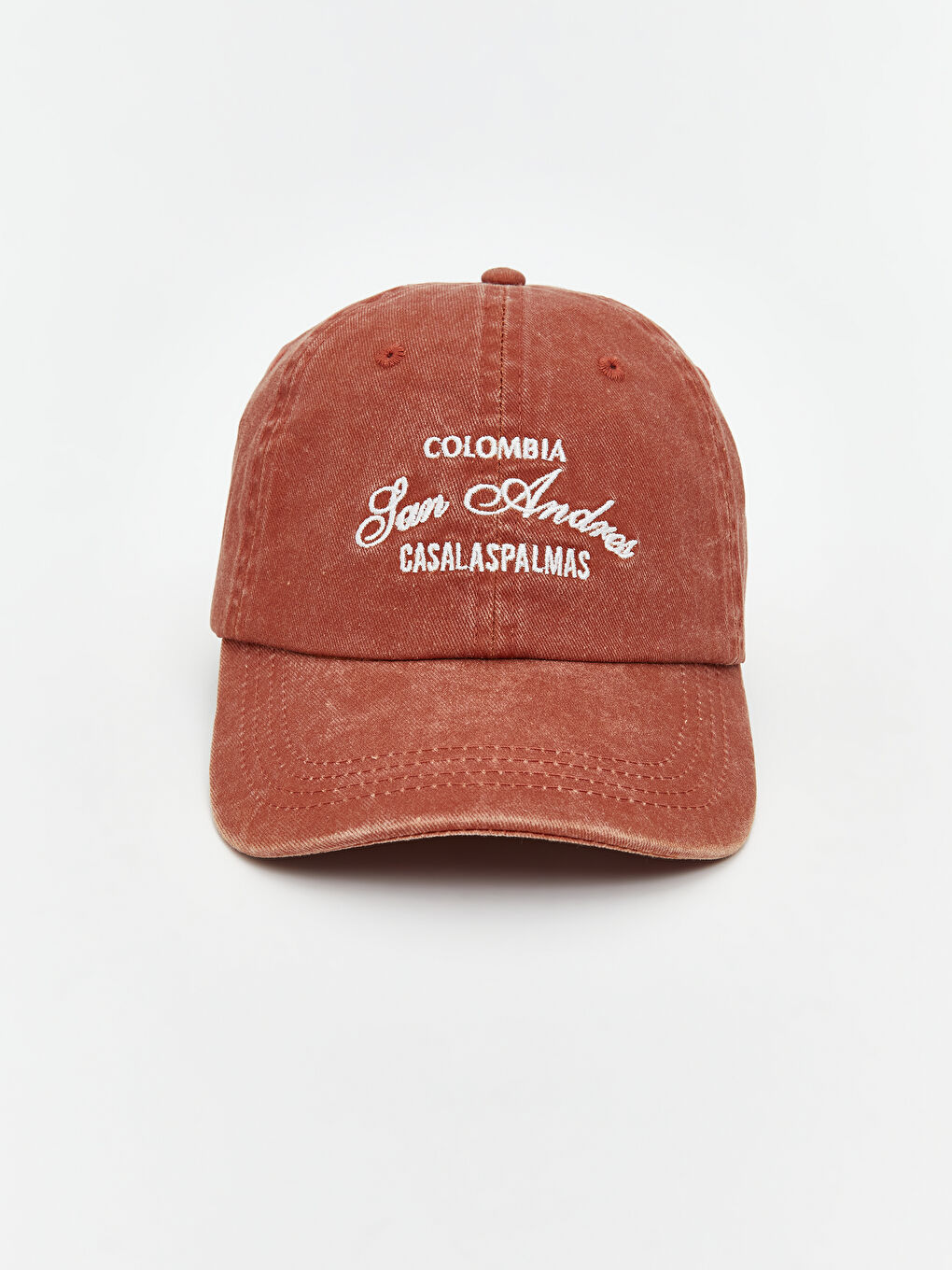 Kahverengi Yazı Nakışlı Erkek Kep Şapka