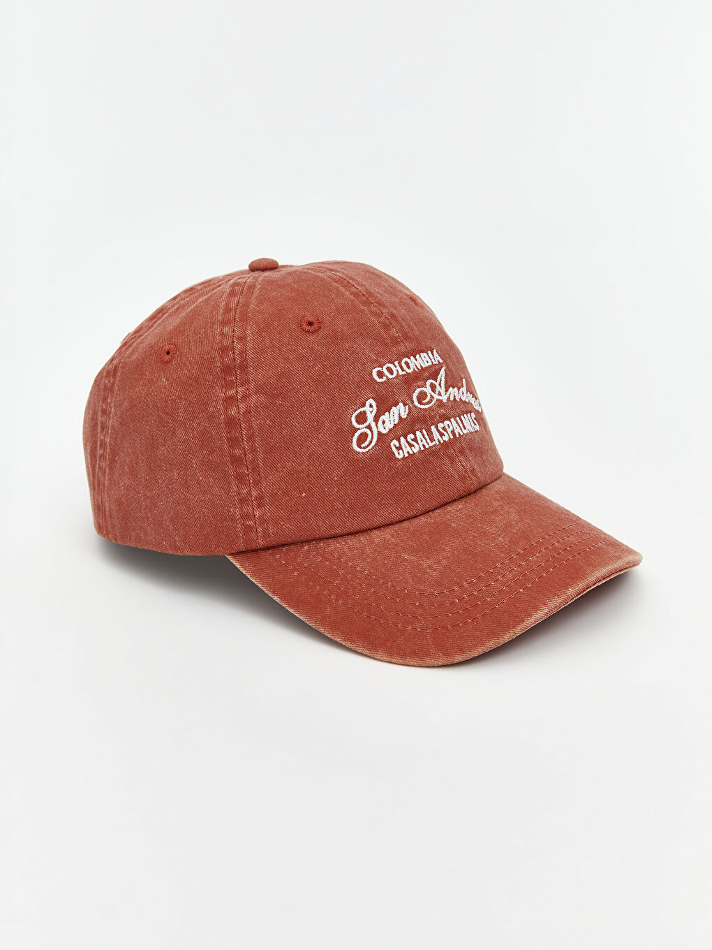 Kahverengi Yazı Nakışlı Erkek Kep Şapka-1