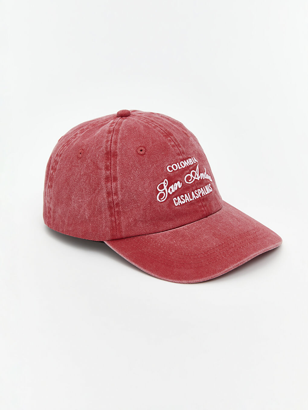 Pembe Yazı Nakışlı Erkek Kep Şapka-1