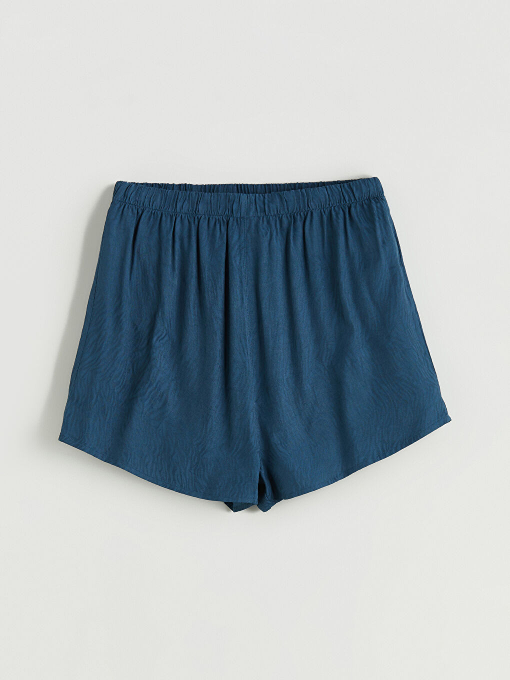 Petrol Beli Lastikli Kadın Şort Pijama Altı