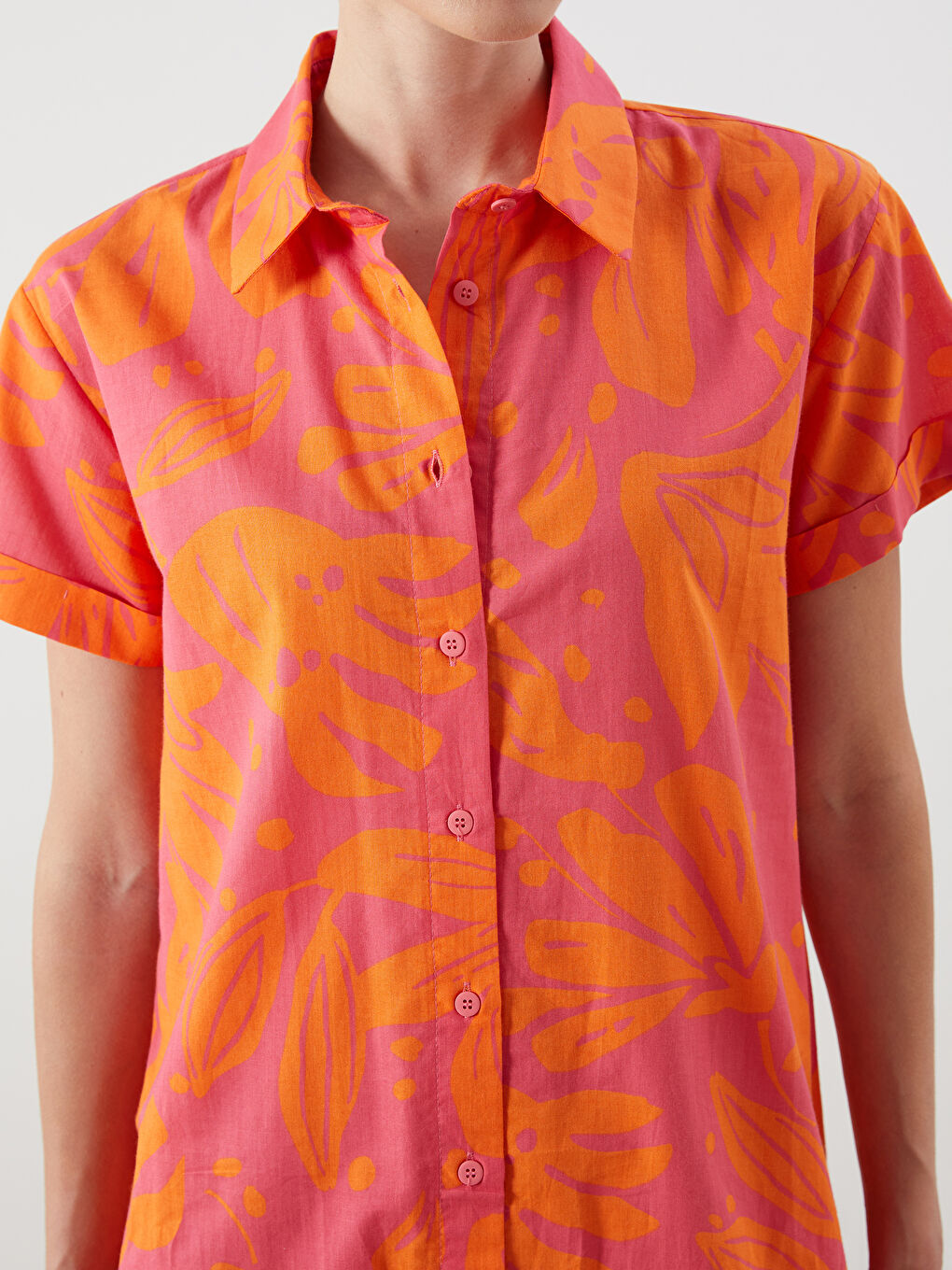 Patterned Shirt Dress -S5RJ20Z8-F9C
