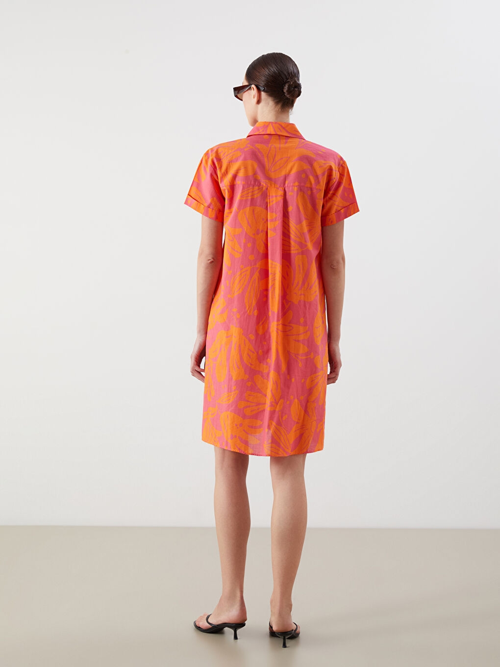 Patterned Shirt Dress -S5RJ20Z8-F9C