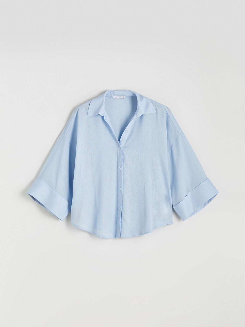 Linen Blend Oversize Women's Shirt-4