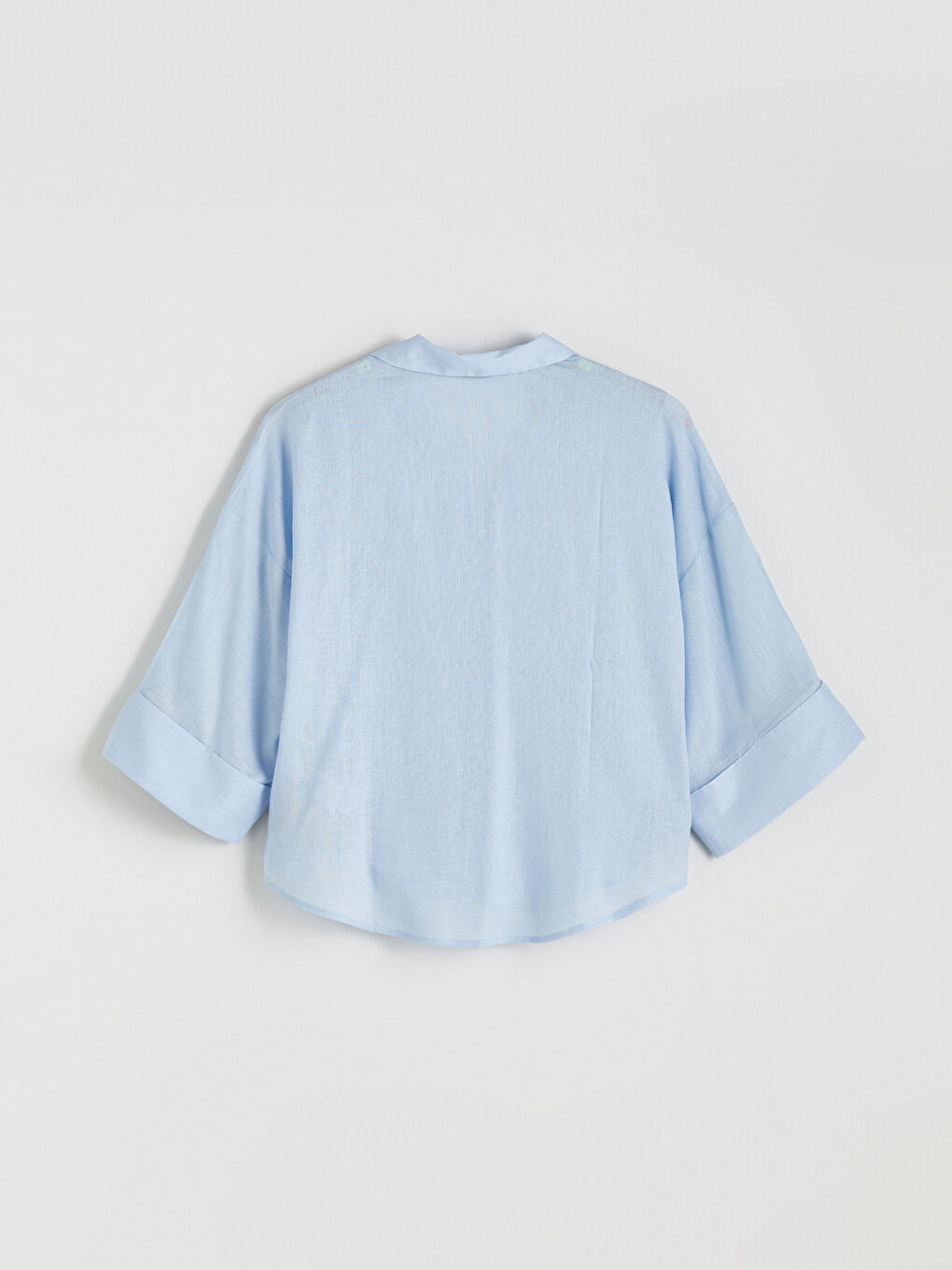 Linen Blend Oversize Women's Shirt-5