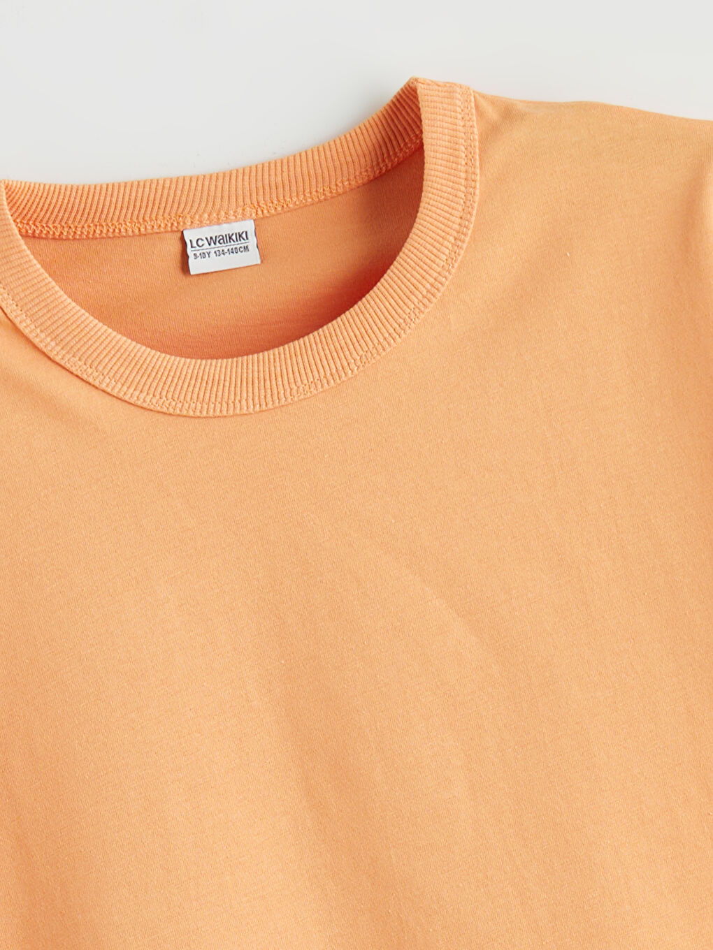 Turuncu Bisiklet Yaka Basic Erkek Çocuk Tişört-1