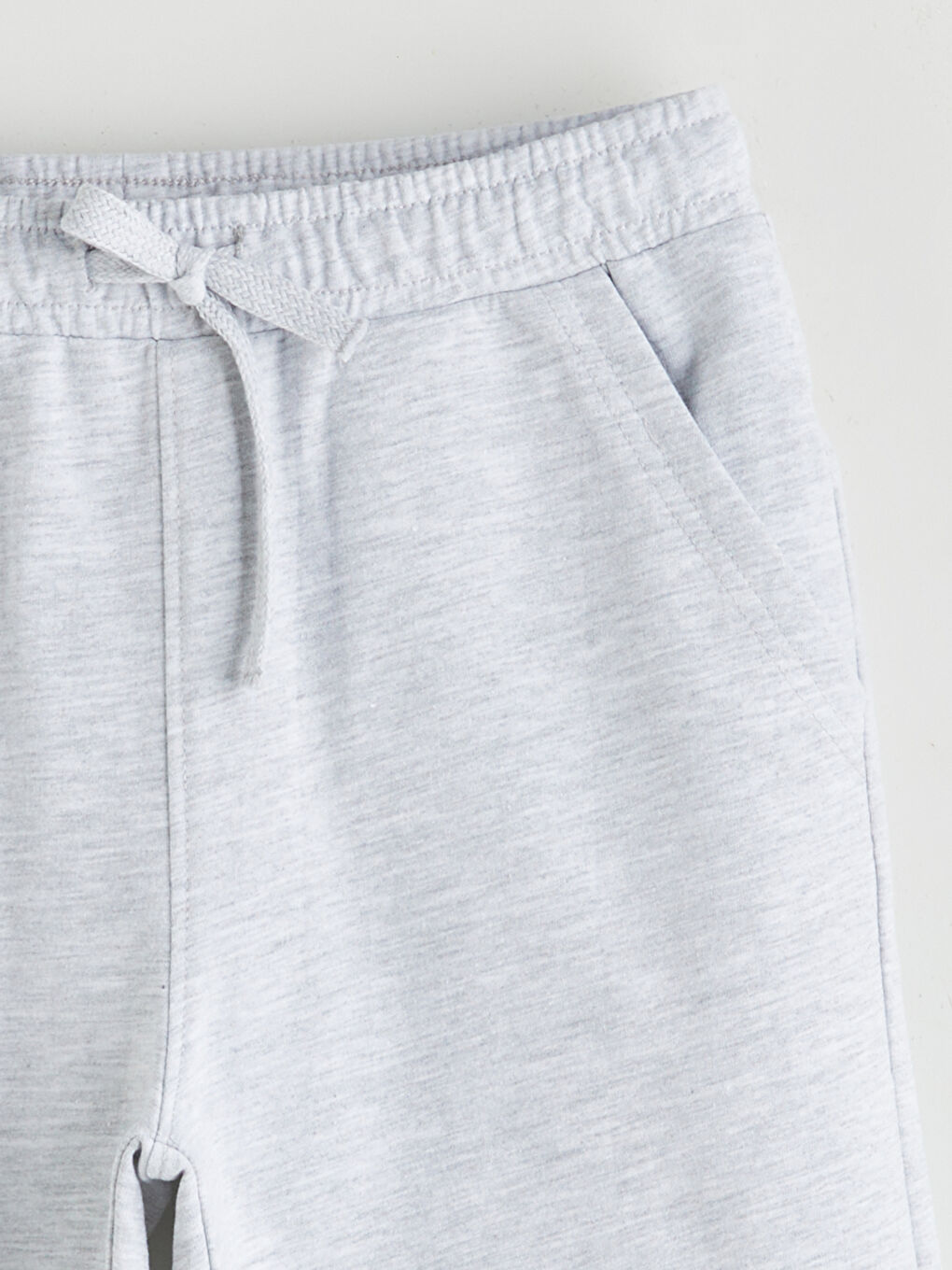 Gri Beli Lastikli Erkek Çocuk Şort-1