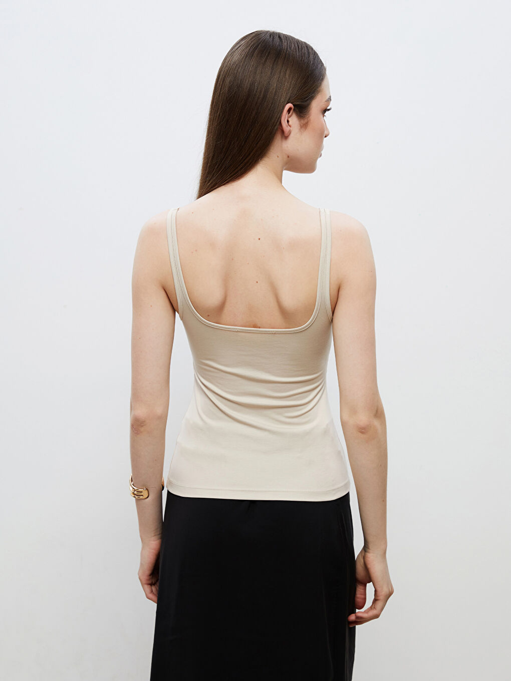 Bej Kare Yaka Kadın Atlet-3