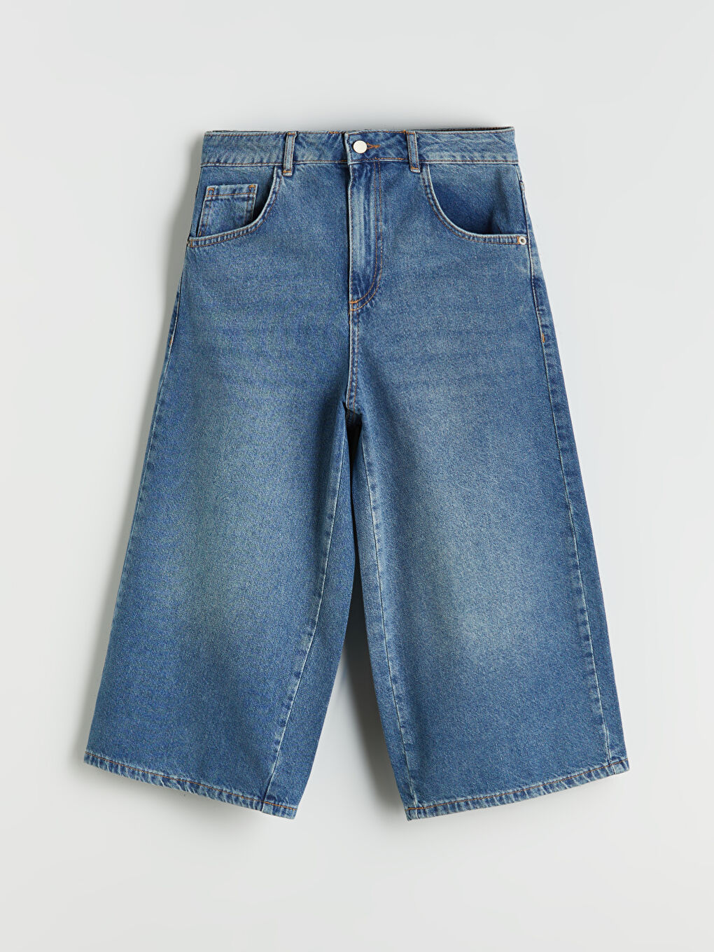 İndigo Standart Fit Kadın Jean Kapri-4