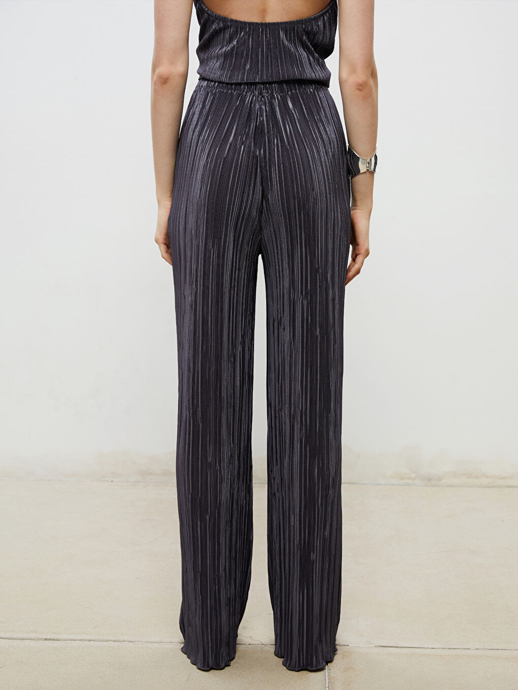Elasticated Waist Textured Women's Trousers -S5RJ64Z8-CZM