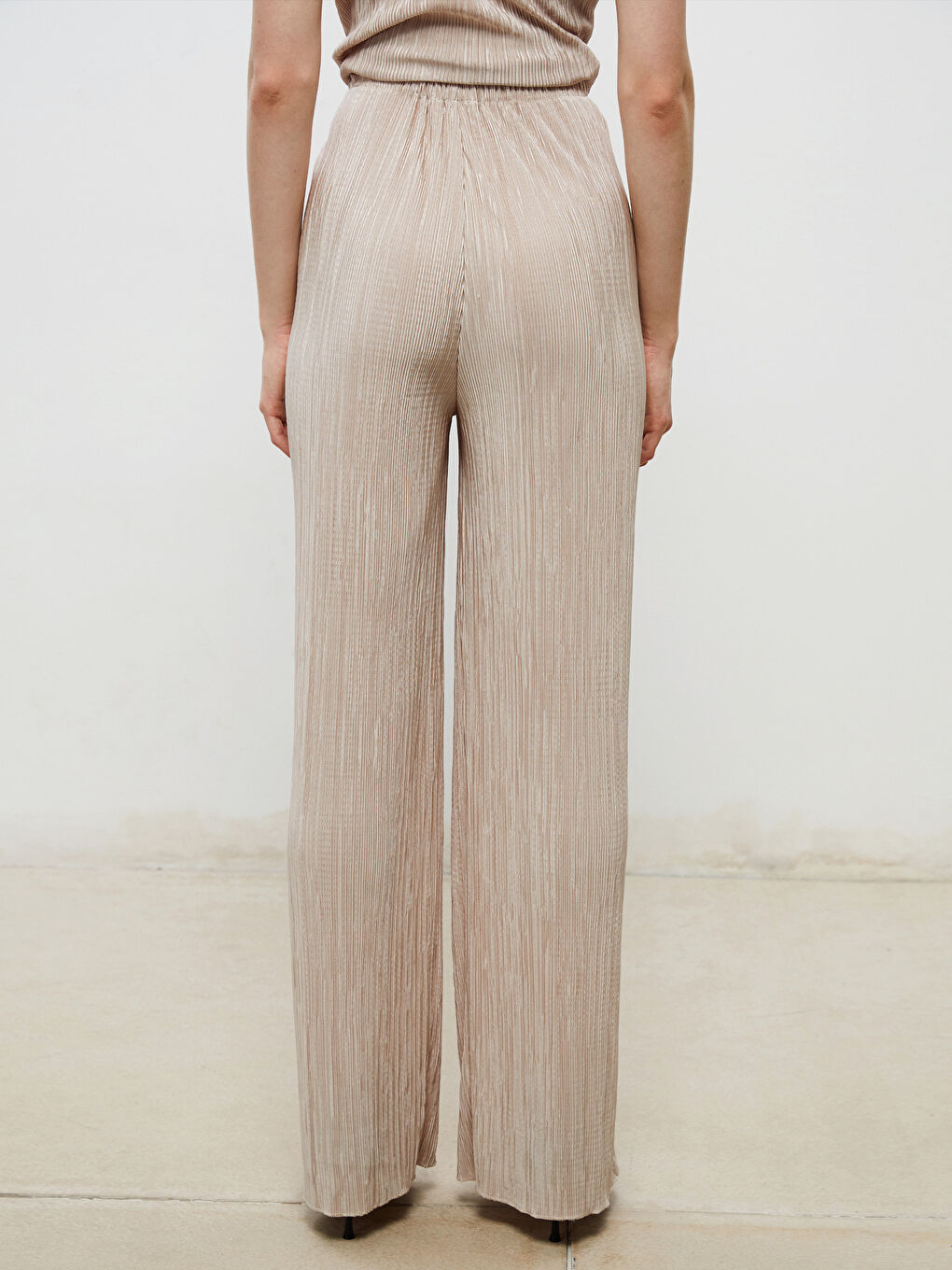 Elasticated Waist Textured Women's Trousers -S5RJ64Z8-HZZ