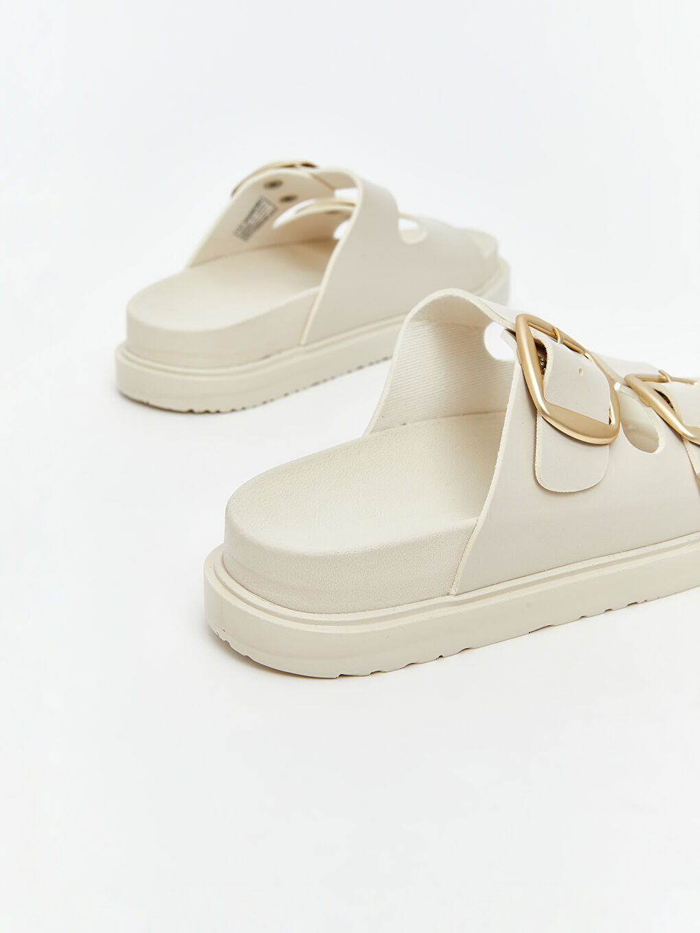 Bej Deri Görünümlü Kız Çocuk Terlik-4