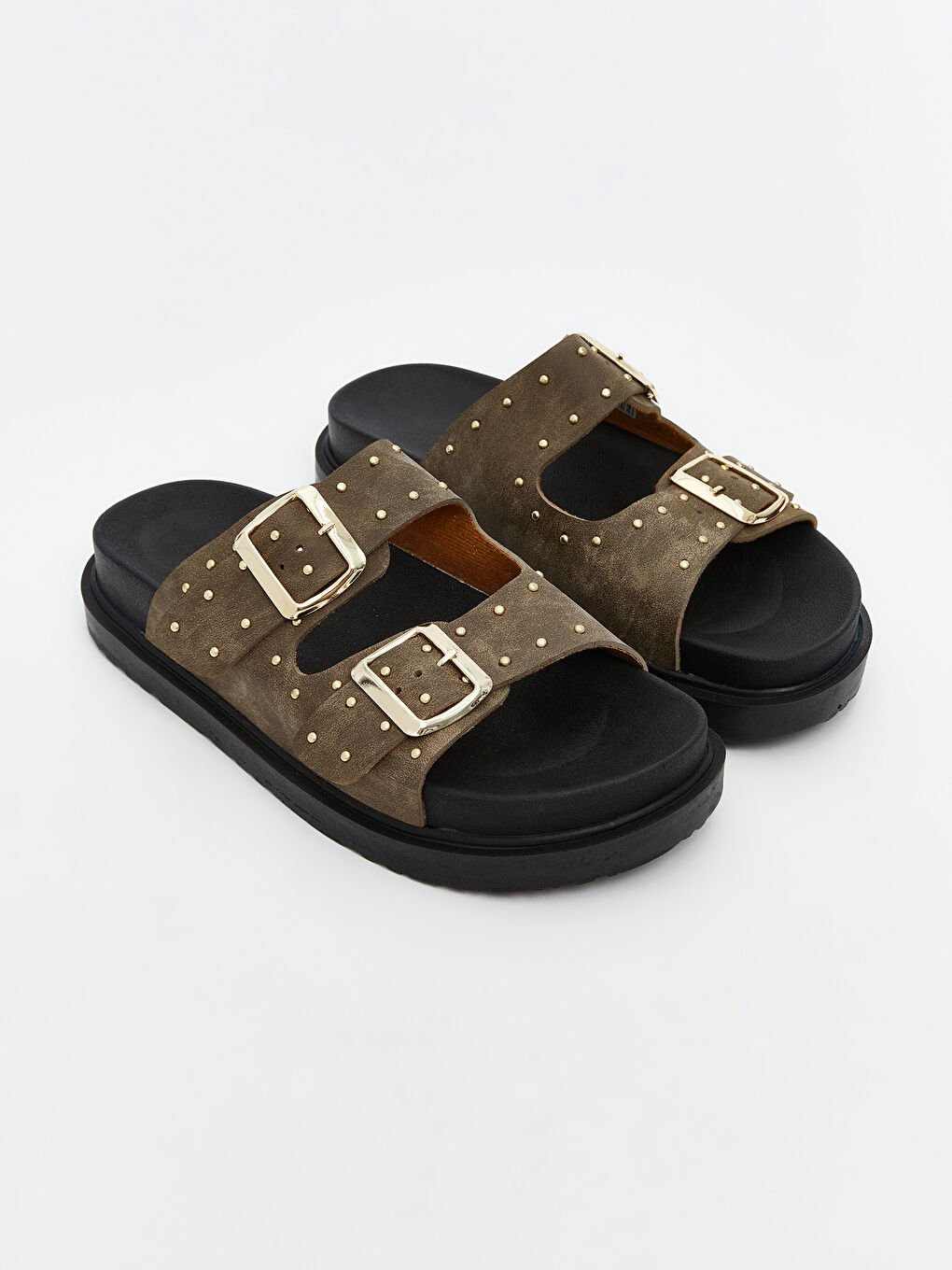 Kahverengi Süet Görünümlü Kız Çocuk Terlik