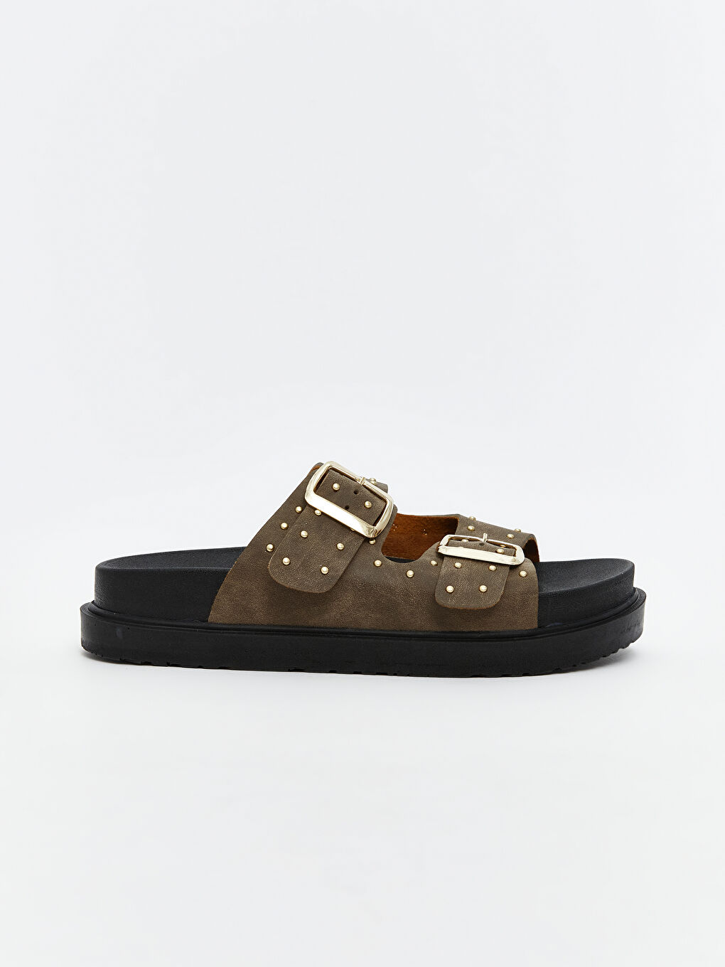 Kahverengi Süet Görünümlü Kız Çocuk Terlik-1