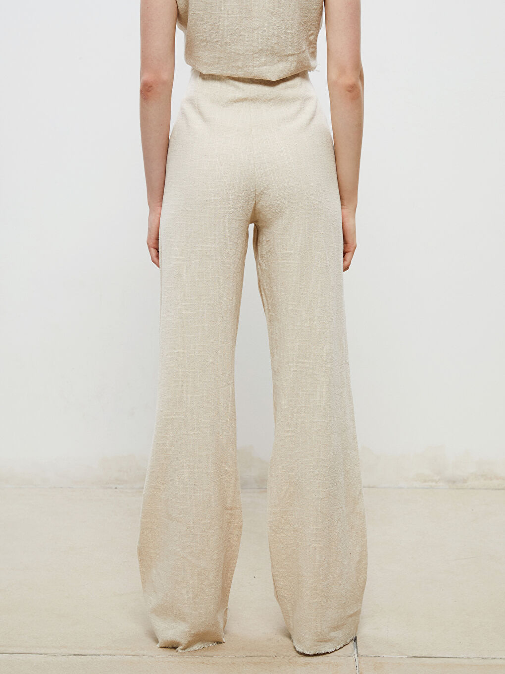 Soulife Standard Fit Linen Blend Women's Trousers -S5RJ92Z8-HZZ